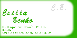 csilla benko business card